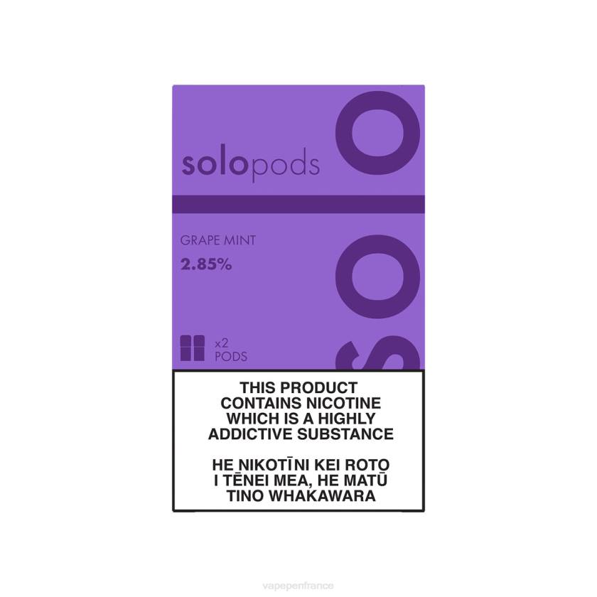 Cigarette Electronique France - Solo pack de 2 dosettes de remplacement 6D4054 menthe raisin