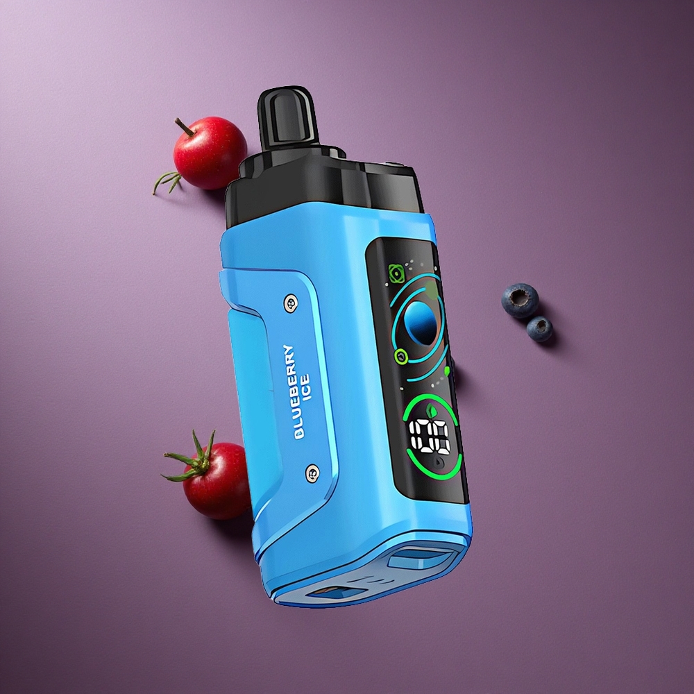 Glace Myrtille & Framboise Razz Bar 45000 Bouffées Vape Jetable avec Bobine Mesh 1.0 Ohm et Airflow Réglable