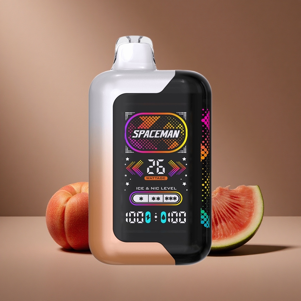 Pêche Juteuse Pastèque SMOK SPACEMAN SP40000 Bouffées Ecran LED 2.28"