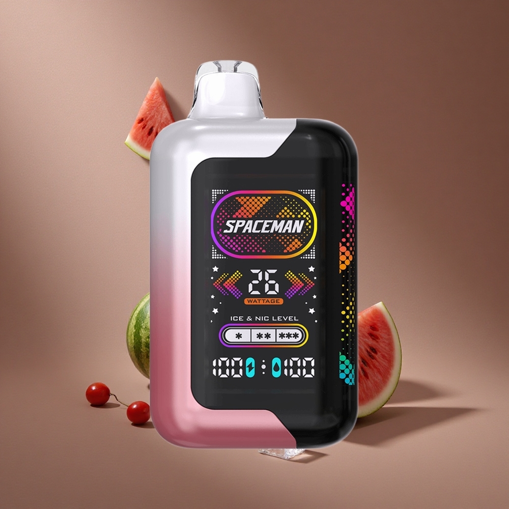 Pastèque Glacée SMOK SPACEMAN SP40000 Vape Jetable 40 000 Bouffées Ecran LED 2,28" Ultra-Large