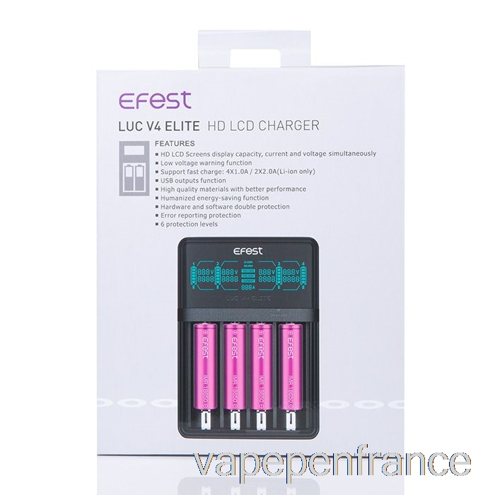 Efest Luc V4 Elite HD LCD Chargeur Stylo Vape