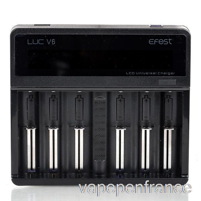 Efest Luc V6 6 Baies LCD Chargeur Universel Stylo Vape