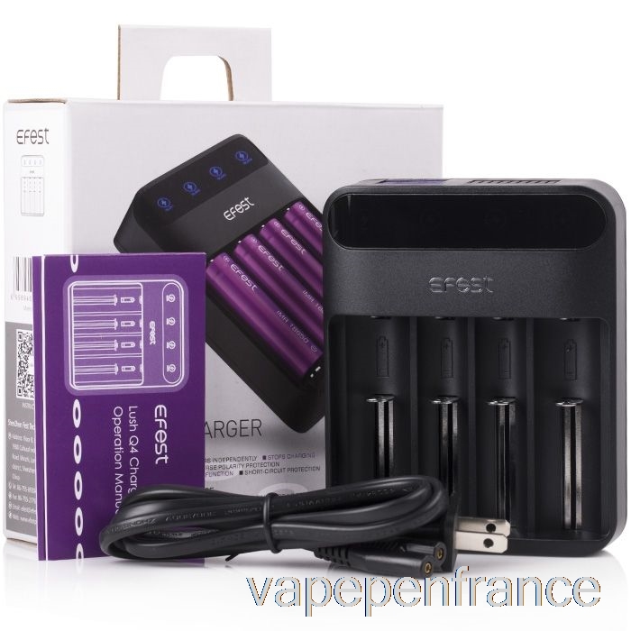 Efest Luxuriant Q4 4 Baies Chargeur De Batterie LED Intelligent Stylo Vape