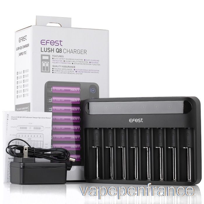 Efest Luxuriant Q8 8 Baies Chargeur De Batterie Intelligent Stylo Vape