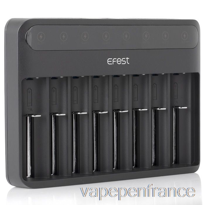 Efest Luxuriant Q8 8 Baies Chargeur De Batterie Intelligent Stylo Vape