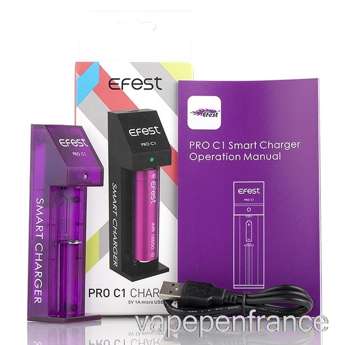 Stylo Vape Chargeur De Batterie Intelligent Efest Pro C1 1 Baie