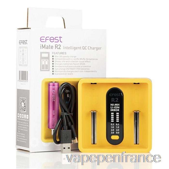 Stylo Vape Avec Chargeur Qc Intelligent Efest Imate R2