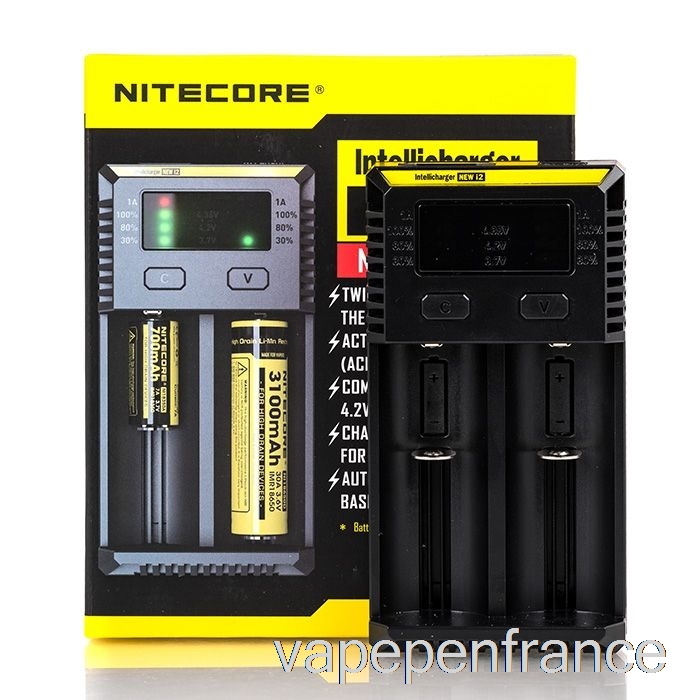 Chargeur De Batterie Nitecore I2 (2 Baies) Stylo Vape