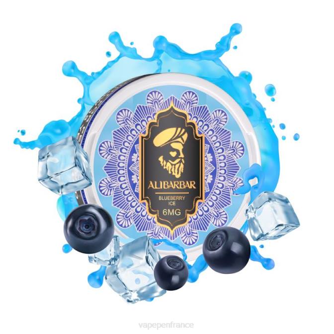 Eliquide France - Alibarbar sachets de nicotine glace aux myrtilles 6ZVP95