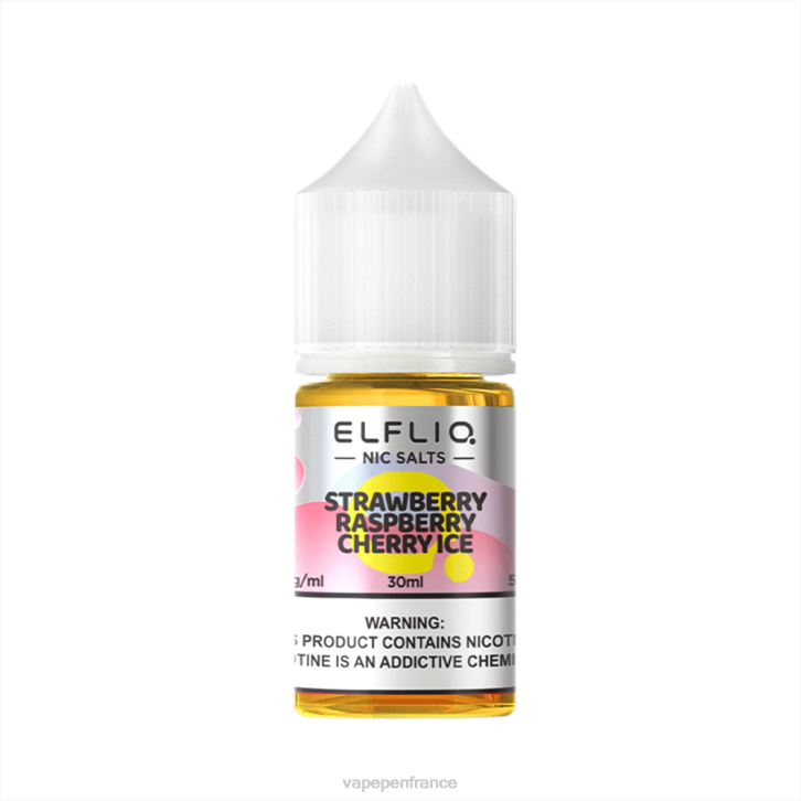 glace de cerise de framboise aux framboises 4V4L32 ELFBAR ELFLIQ nic sel 30ml