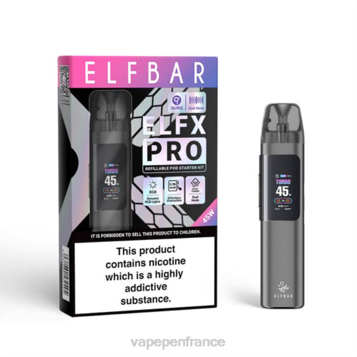 gris 4V4L3 ELFBAR ELFX Pro Appareil à pod ouvert