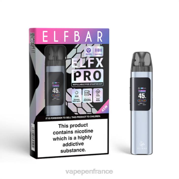 noir 4V4L5 ELFBAR ELFX Pro Appareil à pod ouvert