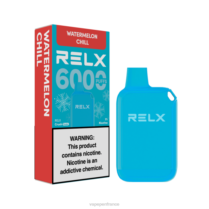 Cigarette Electronique France - RELX Crush Pocket 6000 glacé fraîcheur de pastèque V2PR24