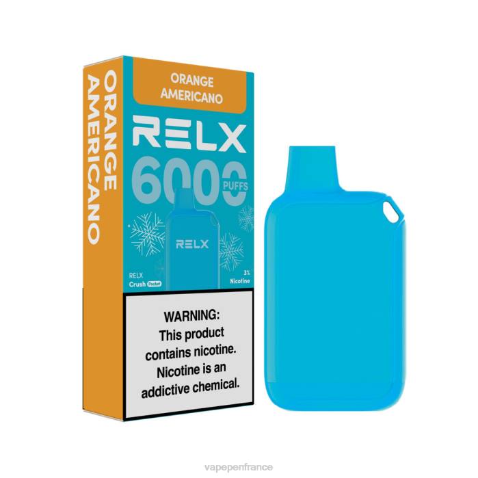 Cigarette Electronique France - RELX Crush Pocket 6000 glacé orange américaine V2PR15