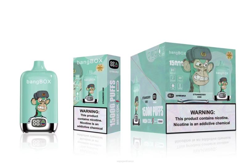Cigarette Electronique France - Bang Box 15000 bouffées P80J39 fraise-kiwi