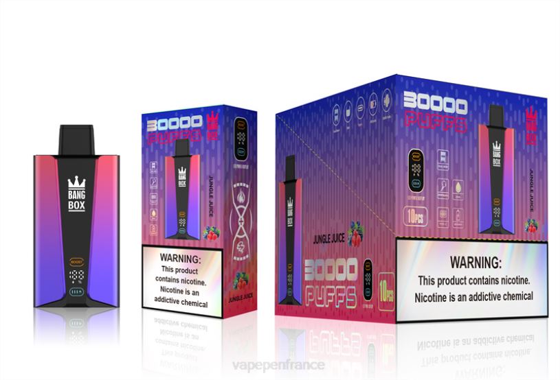 Cigarette Electronique France - Bang Box Écran intelligent de 30 000 bouffées P80J78 jus de jungle