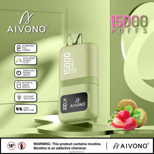 Cigarette Electronique France - fraise-kiwi Aivono AIM magic 15000 L6246J63