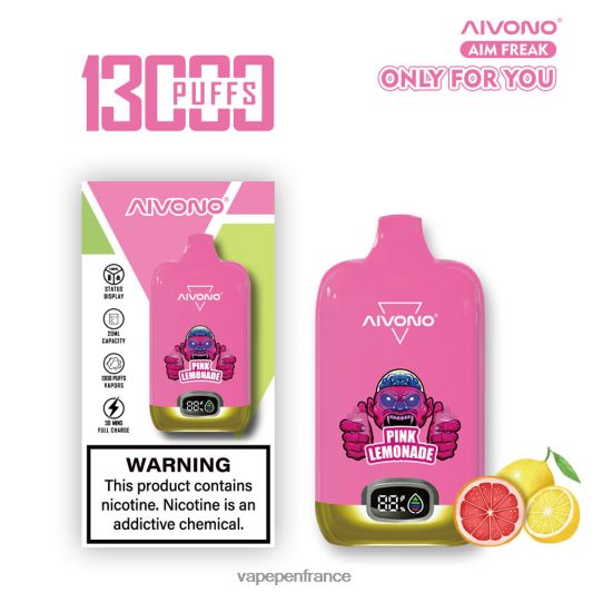Cigarette Electronique France - limonade rose Aivono AIM FREAK 13000 L6246J249