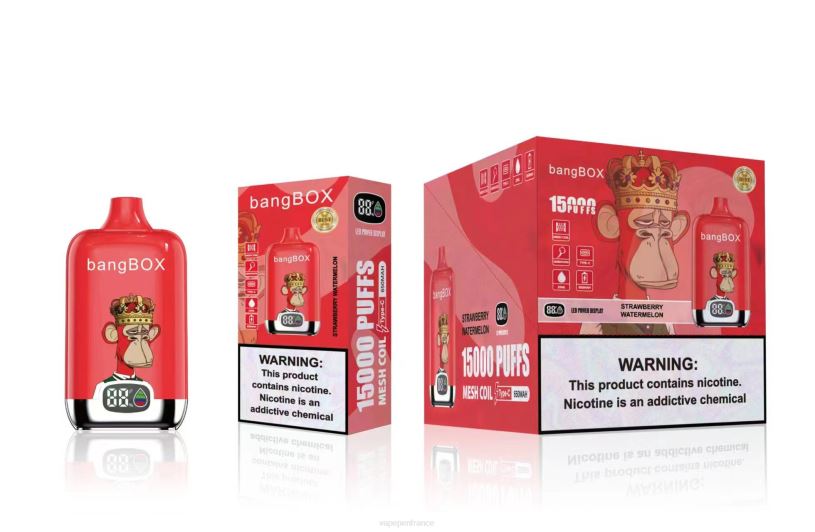 Eliquide France - Bang Box 15000 bouffées P80J47 pastèque fraise