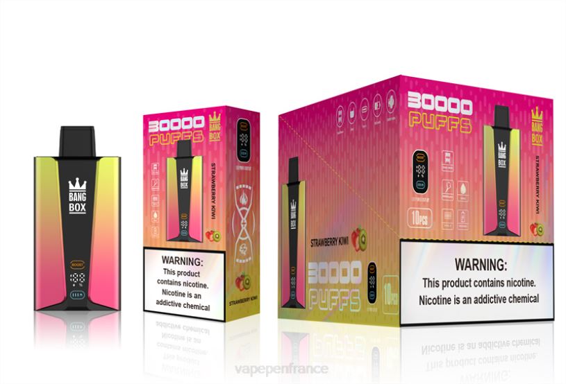 Eliquide France - Bang Box Écran intelligent de 30 000 bouffées P80J74 fraise-kiwi