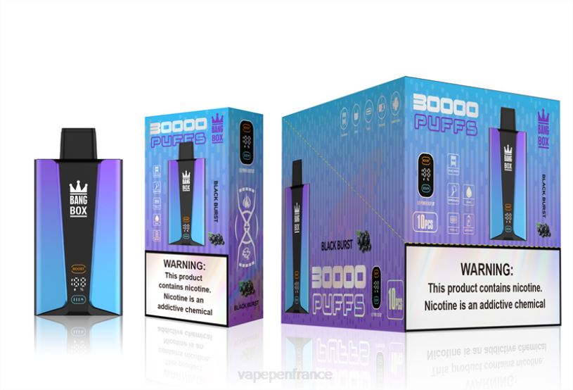 Eliquide France - Bang Box Écran intelligent de 30 000 bouffées P80J77 éclat noir