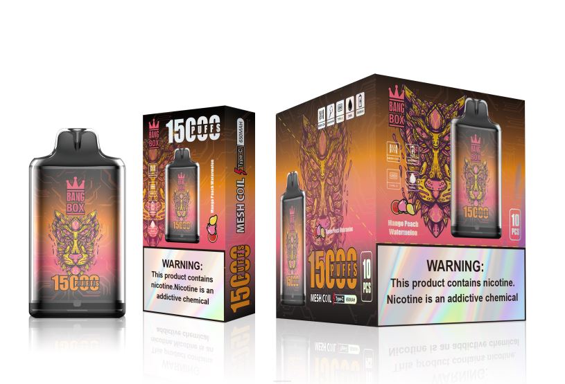 Eliquide France - Bang Box s1-15000 bouffées P80J107 mangue pêche pastèque