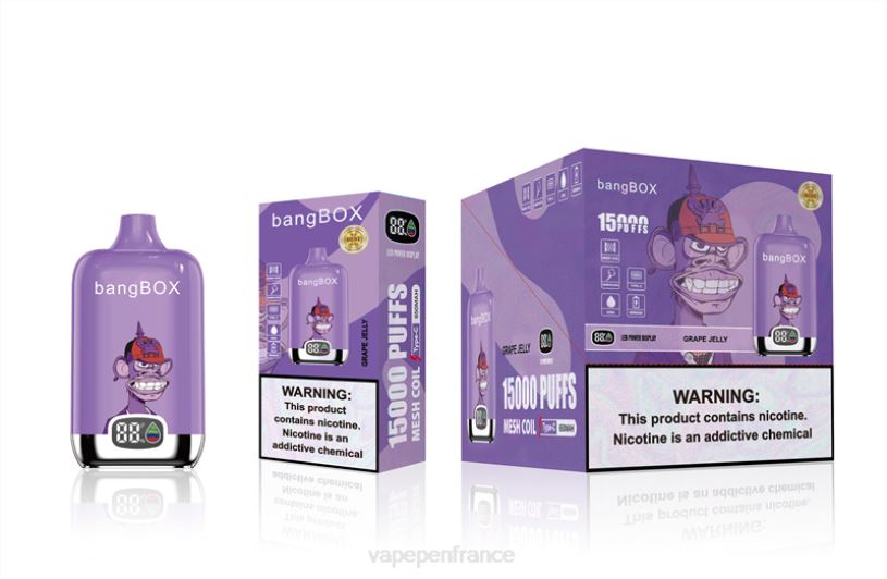 Vape France - Bang Box 15000 bouffées P80J49 gelée de raisin