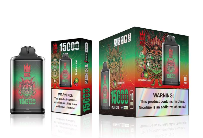 Vape France - Bang Box s1-15000 bouffées P80J100 fraise-kiwi