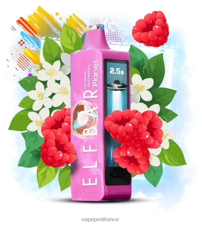 Vape France - Elf Bar Planet 25000 jasmin framboise BDTZR19