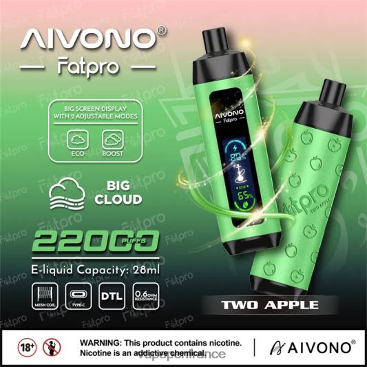 Vape France - deux pommes Aivono Fatpro 22000 L6246J1