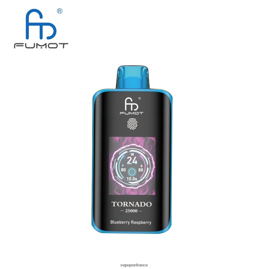 Cigarette Electronique France - myrtille framboise Fumot Tornado 25000 vapes jetables 0BR0PD3