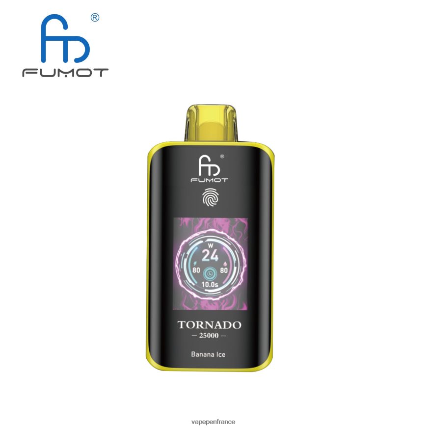 Vape France - glace à la banane Fumot Tornado 25000 vapes jetables 0BR0PD1