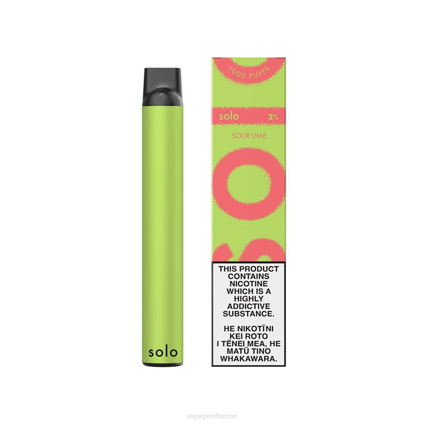 Cigarette Electronique France - Solo vape jetable 6D4018 citron vert aigre