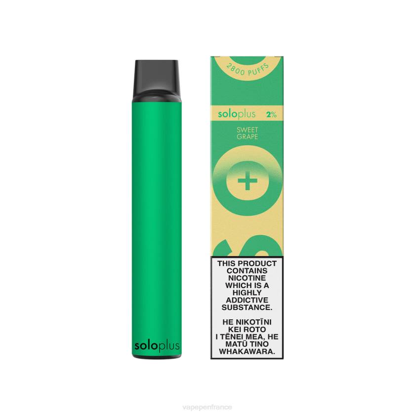 Vape France - Solo Plus collection paradis de vape jetable 6D4040 raisin doux