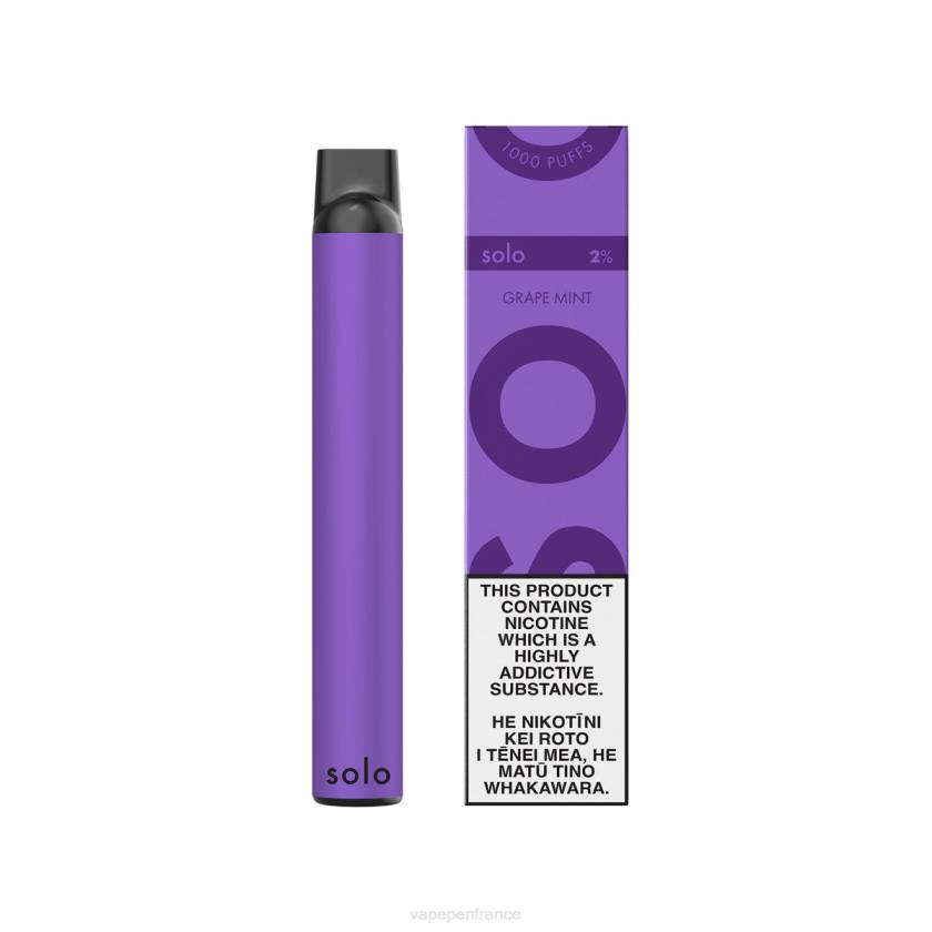 Vape France - Solo vape jetable 6D407 menthe raisin