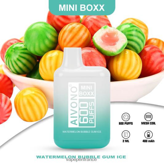 Vape France - glace bubble-gum à la pastèque Aivono AIM MINI BOXX 600 L6246J235