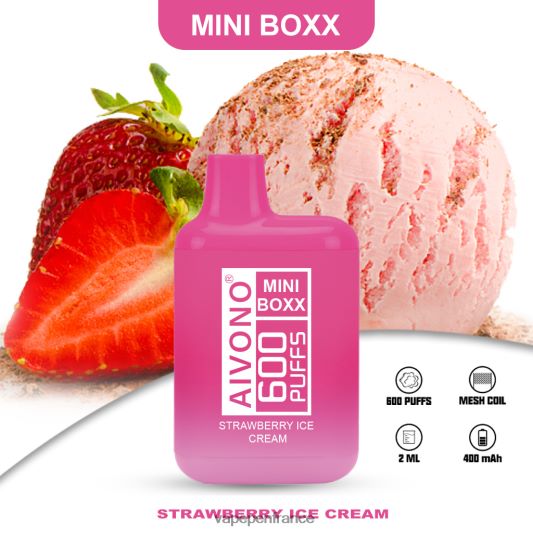 Vape France - glace à la fraise Aivono AIM MINI BOXX 600 L6246J232
