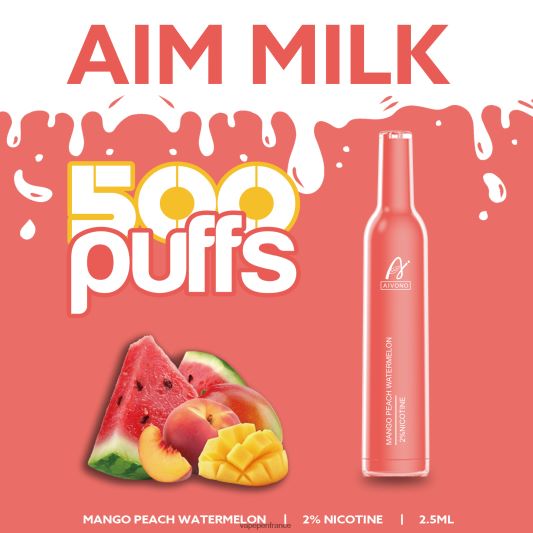 Vape France - mangue pêche pastèque Aivono AIM MILK 500 L6246J268