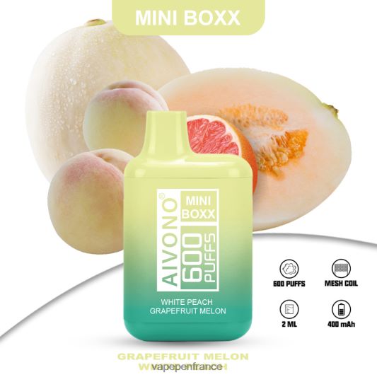 Vape France - melon pamplemousse pêche blanche Aivono AIM MINI BOXX 600 L6246J241