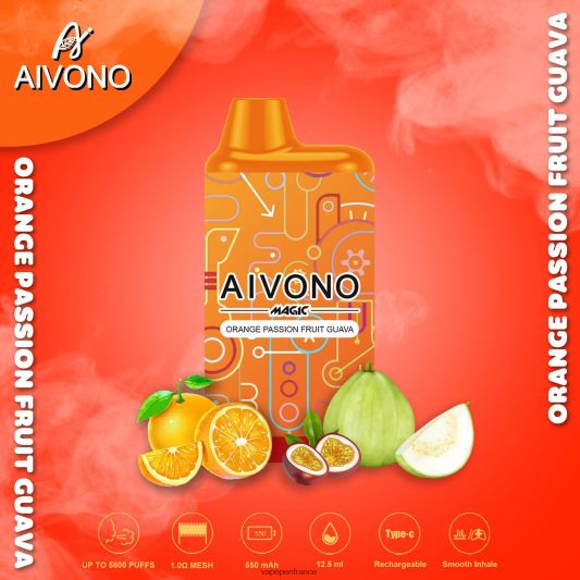 Cigarette Electronique France - goyave orange fruit de la passion Aivono AIM MAGIC cigarette de boîte de 5800 bouches L6246J90