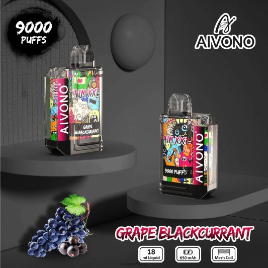 Eliquide France - raisin cassis Aivono AIM XXL Autocollant bouche 9000 transparent L6246J56