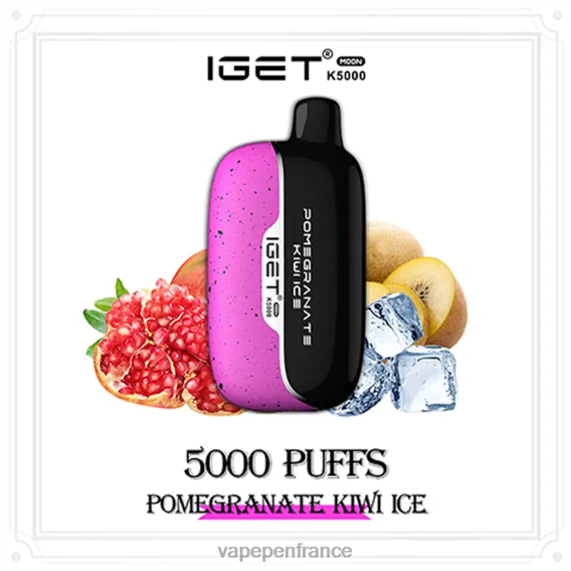 Vape France - glace à la grenade et au kiwi IGET Moon k5000 LJR2X17