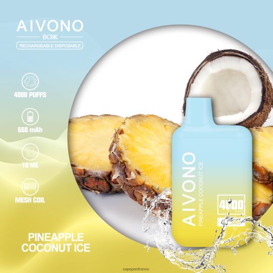Cigarette Electronique France - glace à l'ananas et à la noix de coco Aivono AIM BOXX 4000 L6246J222