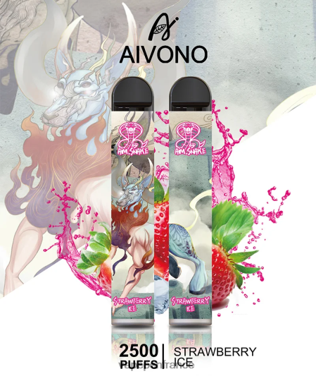 Vape France - glace à la fraise Aivono AIM SNAKE 2500 L6246J319