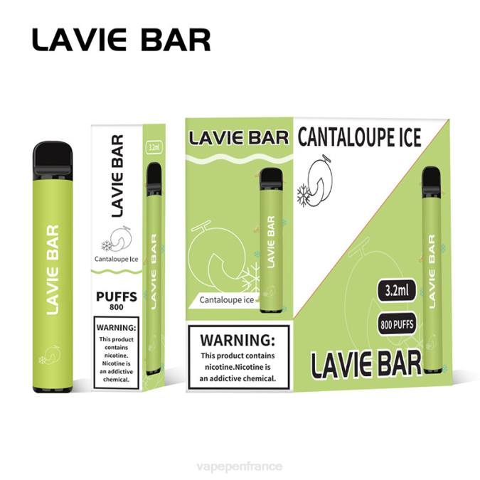 Eliquide France - glace au cantaloup 8F04317 LAVIE BAR 800 bouffées