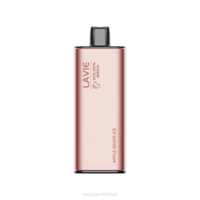 Vape France - glace aux pommes et aux raisins 8F0452 LAVIE GOLDEN BRICK 10000 bouffées